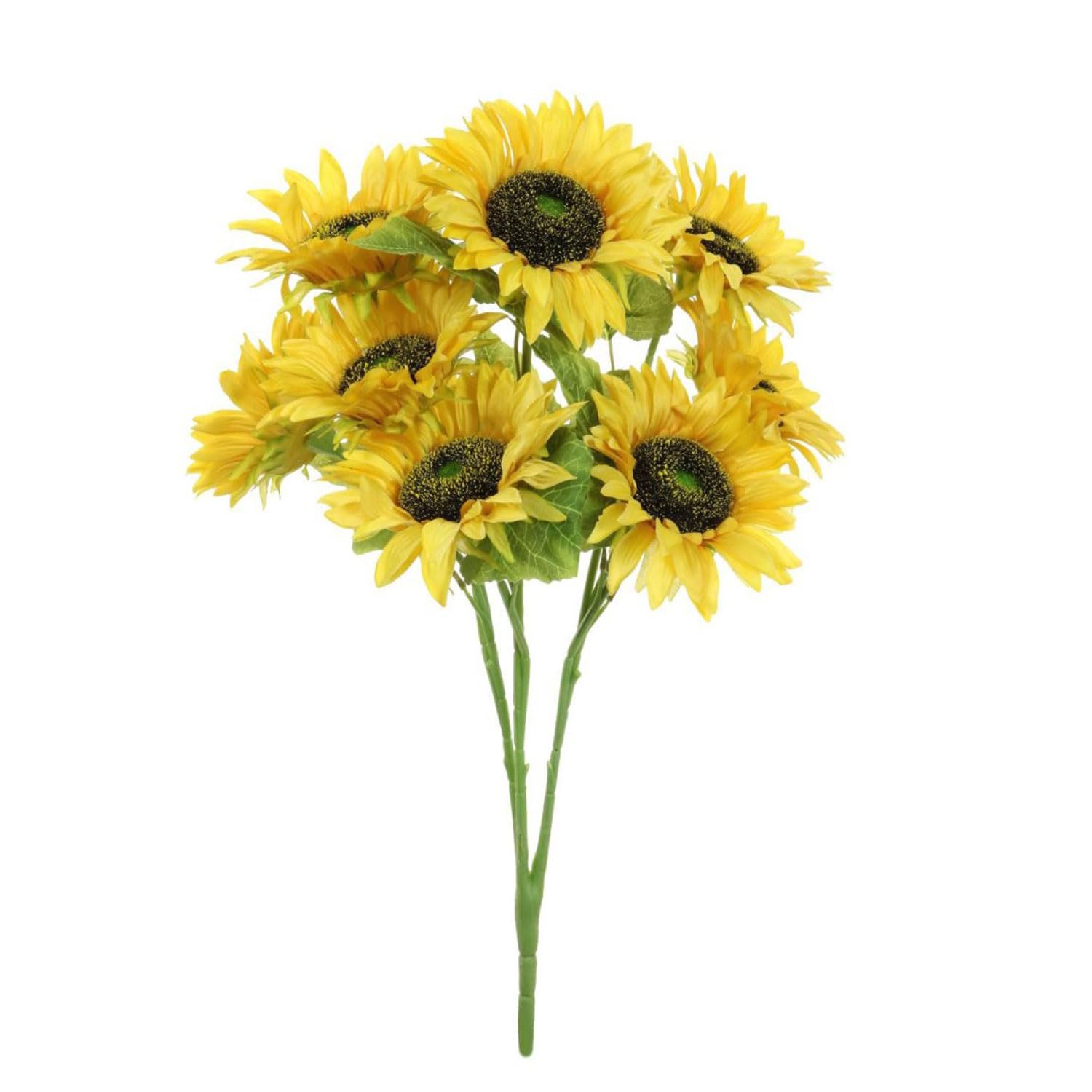 Lotus ImportsArtificial Sunflower Bush with 9 Large Flower Heads - 58cm Tall