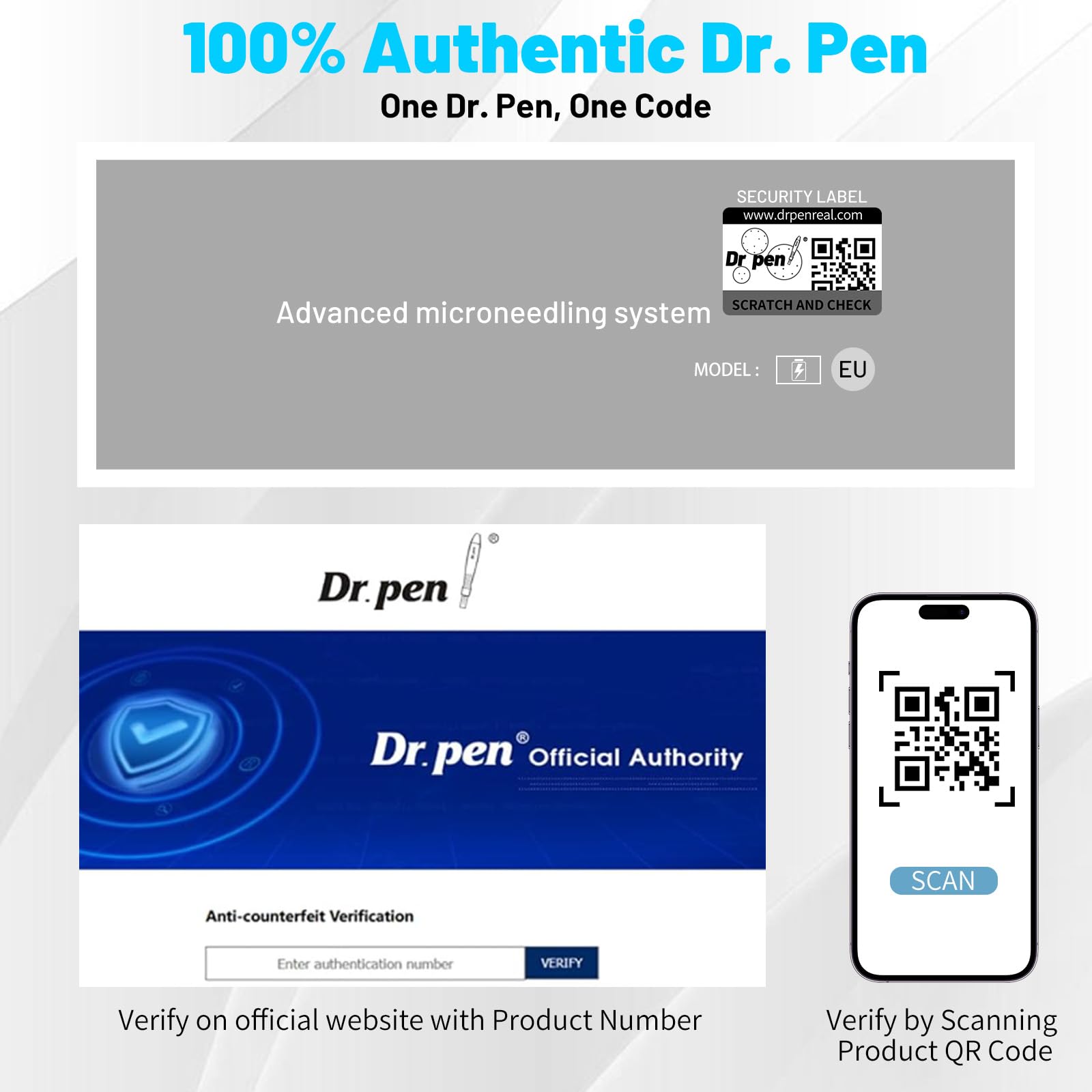 Dr. Pen M8S Microneedling Pen Professionale Wireless, Dermapen Elettrico Senza Fili con 25 Cartucce Aghi Originali, 6 Velocità Regolabili e Display LED, Trattamento Pelle Viso, Capelli e Corpo