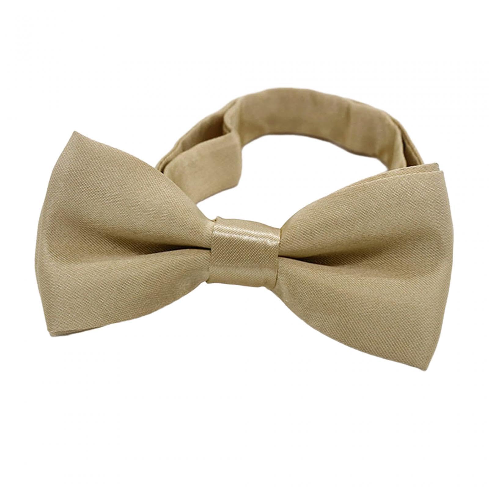 ILSMYSUTRA Kids Bow Tie Versatile Soft Tux Bowties for Birthdays Stage Performance Prom Khaki|Ties - Image 3 thumbnail