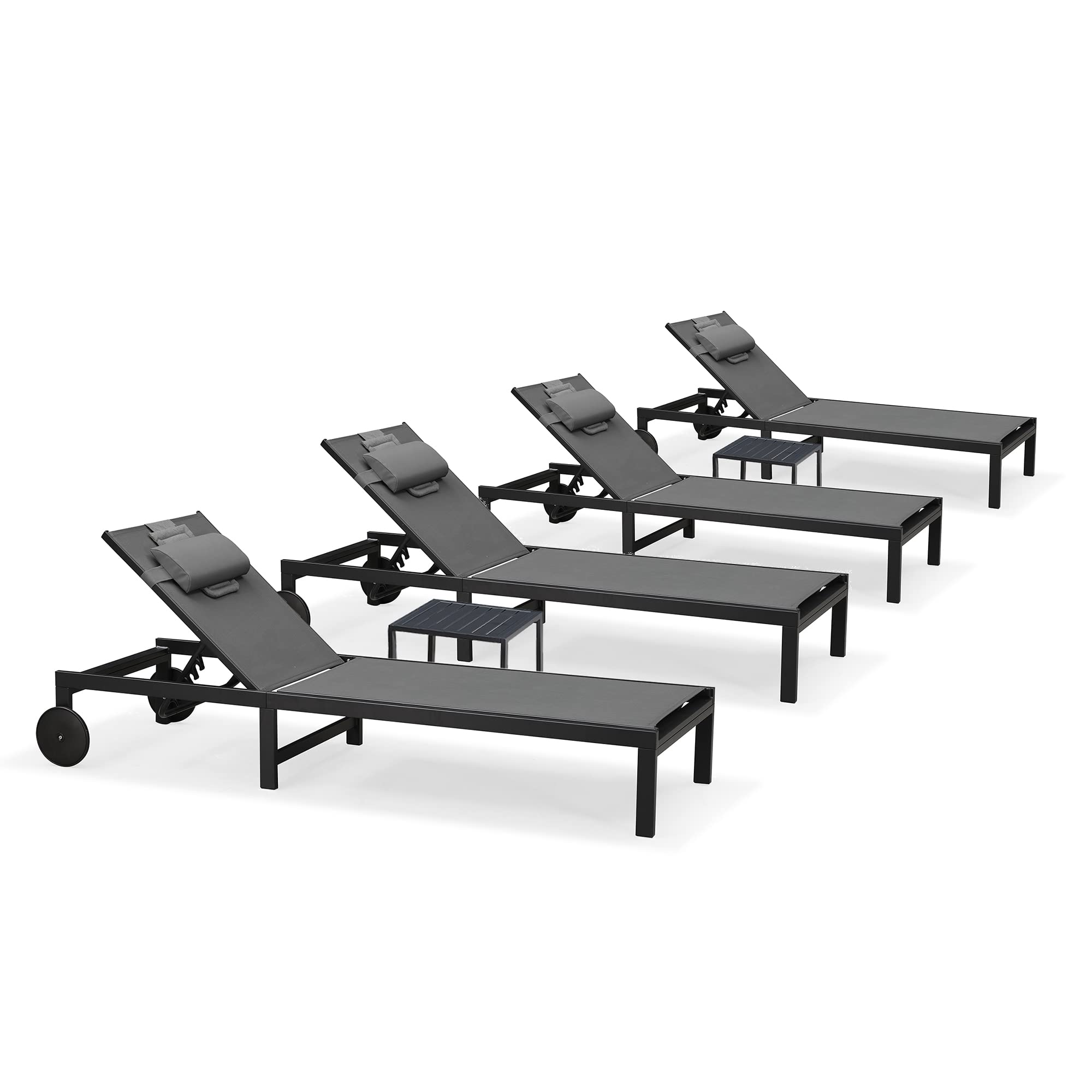 Buy PURPLE LEAF Outdoor Tanning Lounge Chair Set with Face Hole