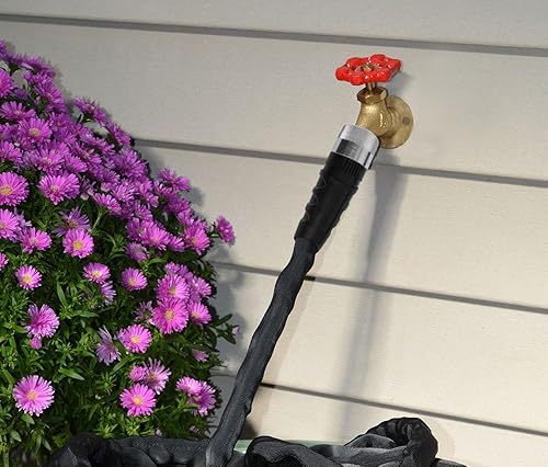 Miniatura 4 de Manguera para jardín liviana, ultra flexible, duraderas, sin ondulaciones de 5/8 in x 100 in , Negro