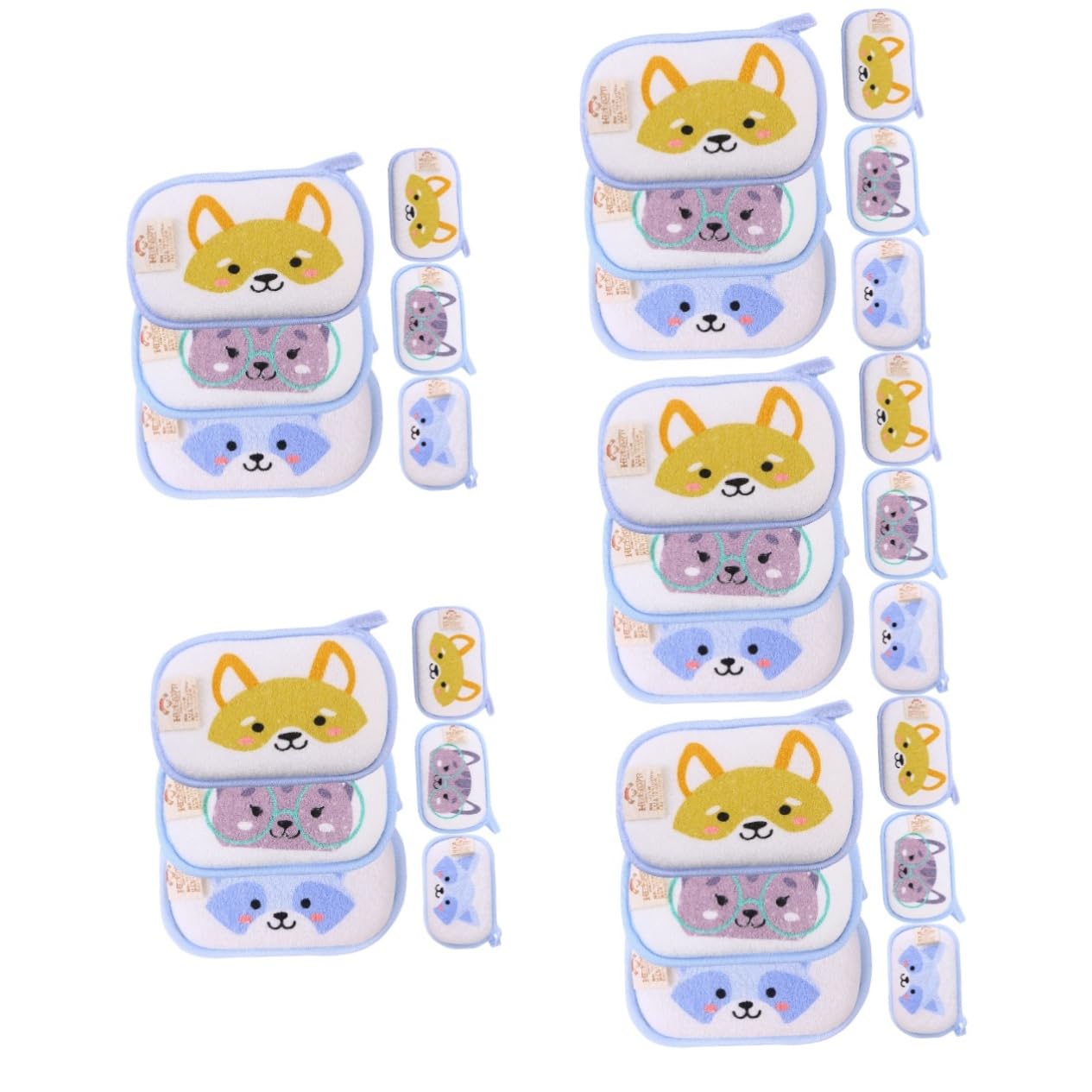 FOMIYES 30 Piezas Toalla de baño para bebé toallas para bebe toallas de bebe para recien nacido guantes toallas infantiles suministros de baño para niños frotar toallas animal