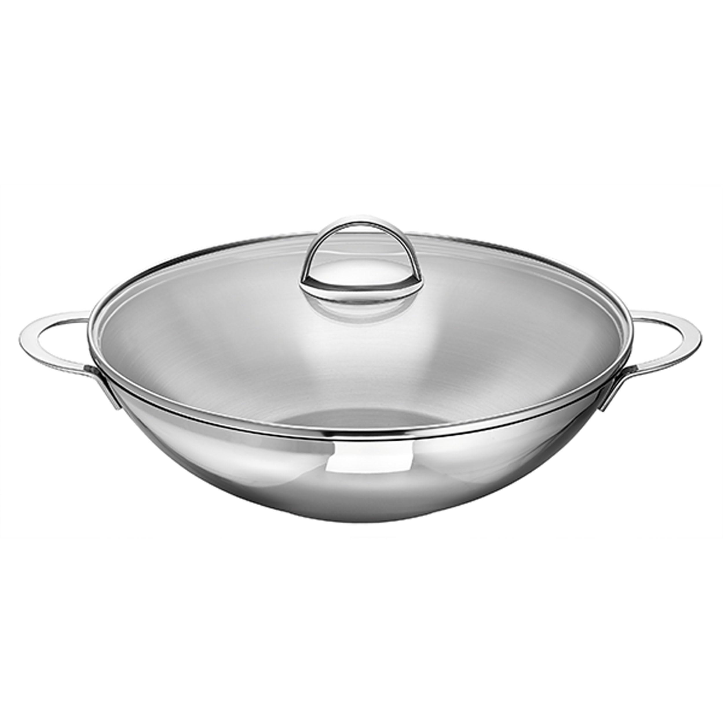 Schulte-Ufer Wok Wave inkl. Ablagegitter aus Edelstahl mit einem Durchmesser von 32cm, 66525-32
