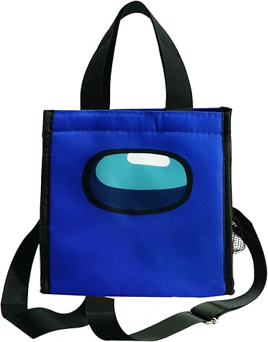 Lonchera aislada para videojuegos con correa de hombro ajustable para niños, mujereshombres, entre bolsa de almuerzo reutilizable con soporte para