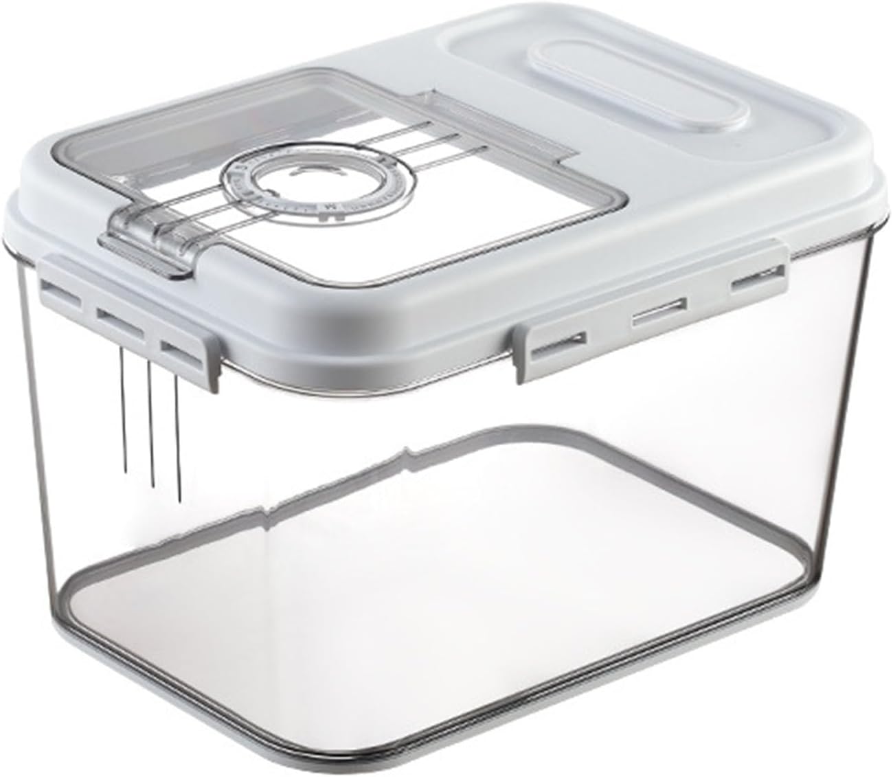 Rice Dispenser Container, Sealed Travel Bucket, Rice Container, Bucket, 7500 g, Plastic, Sealed Rice Dispenser Container with Magnetic Lid for Storing