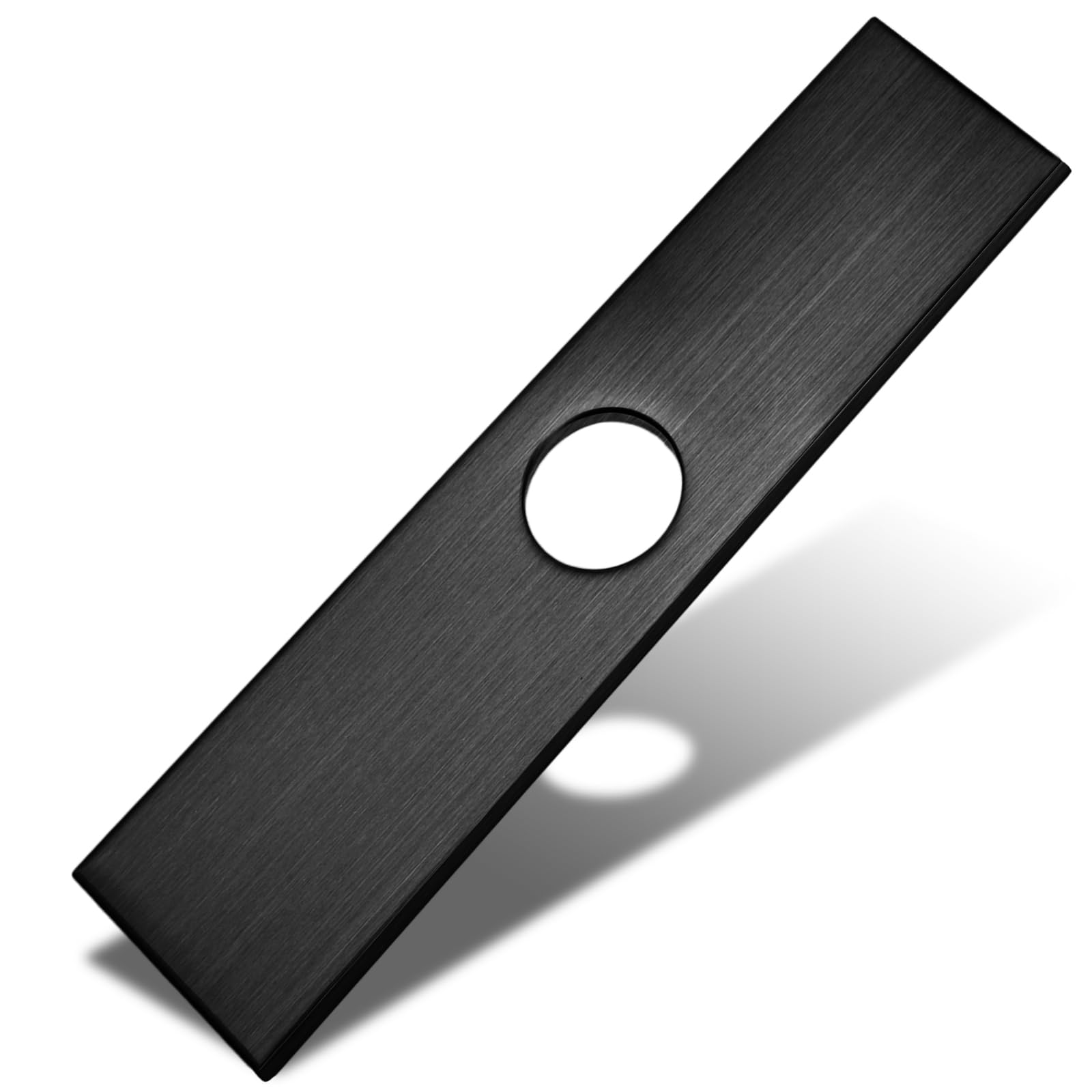 Plaque de terrasse cuisine pour cacher les trous d'évier 25,4 cm noir mat