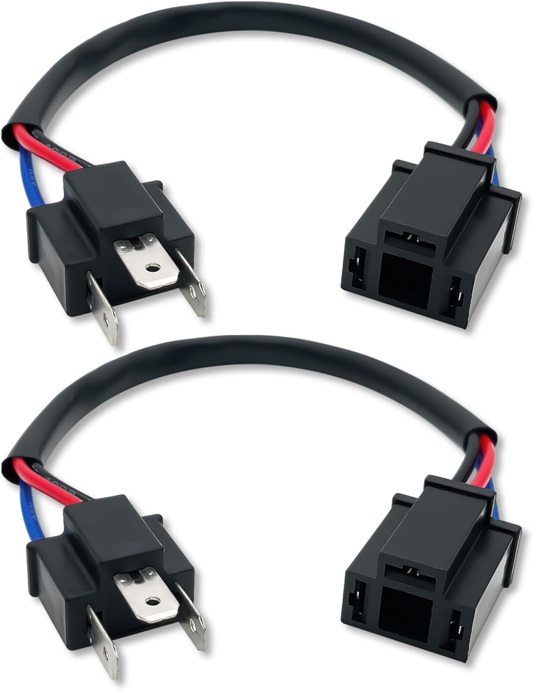 9003 H4 HB2 Headlight Bulb Socket Wire Harness Extension Connector for High Beam and Low Beam | One Pair Deal