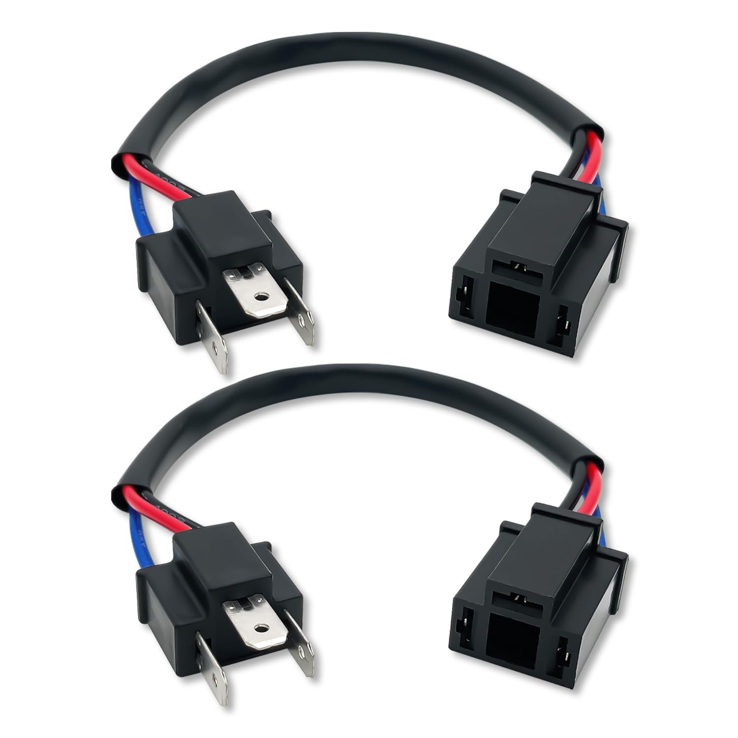 DAMA Automotive Lighting 9003 H4 HB2 Headlight Bulb Socket Wire Harness Extension Connector for High Beam and Low Beam | One Pair Deal
