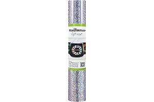 TECKWRAP Holographic Sparkle Adhesive Craft Vinyl, 1ftx5ft, Silver