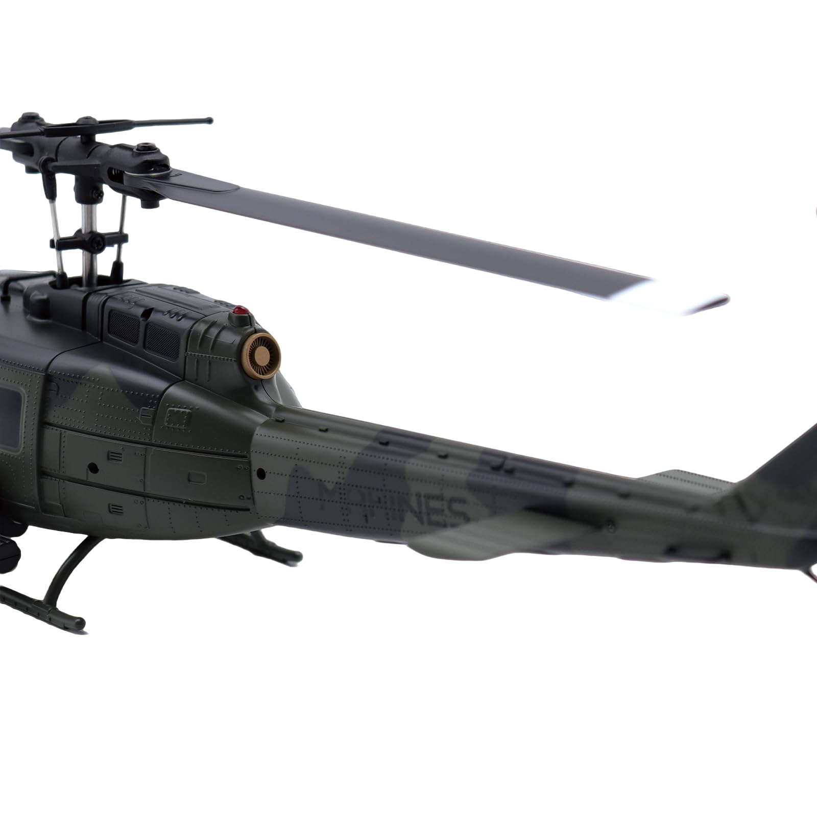 RC-ERA C032 UH-1 Huey RC Hubschrauber 1:48, Flybarless 6CH Brushless-Motor, 6-Achsen-Gyrostabilisierung, Optische Flusspositionierung & 3D-Rückwärtsflug Helikopter Für Hobbyisten
