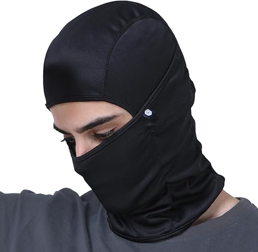 Boldfit Full Face Helmet Mask for Bikers in Riding UV Protected, Balaclava, Black Mask for Bike Riding and Cycling Accessories for Men & Women