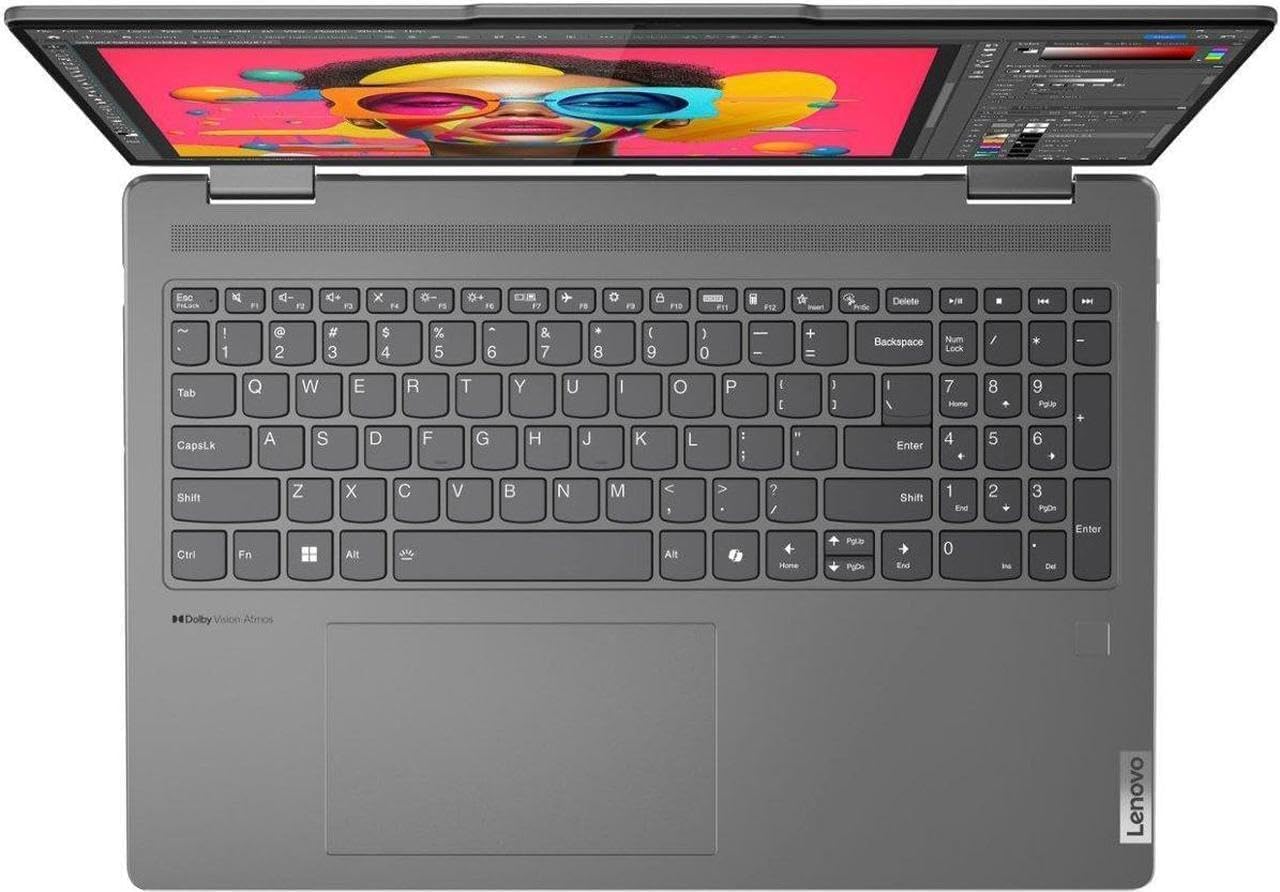 Lenovo Yoga 2 in 1 16" 2K Touchscreen Laptop | Intel Core Ultra 7 155U | Intel HD Graphics | Backlit | Fingerprint | 16GB RAM DDR5 | 1024GB SSD | Windows 11 Pro |