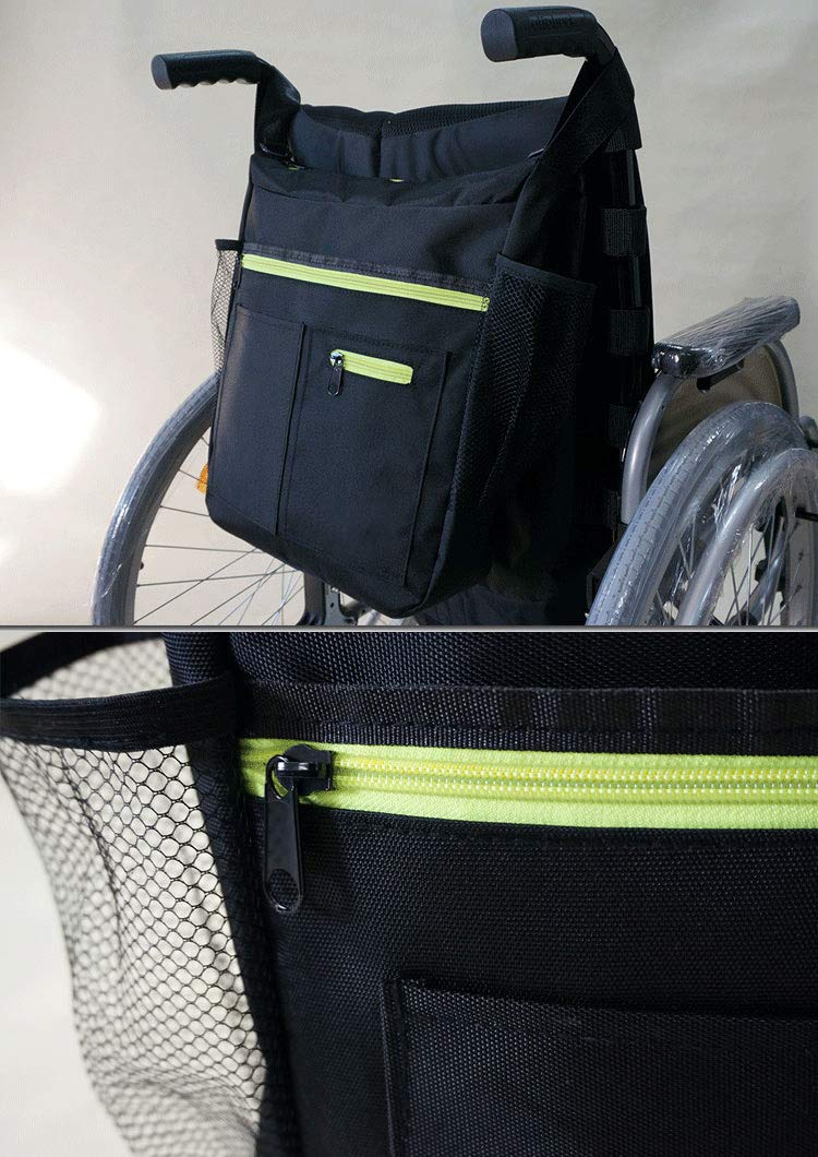 Bolsa de Silla de Ruedas para el Respaldo de la Silla - Bolsa de Almacenamiento de Silla de Ruedas para el Almacenamiento de Accesorios personales y artículos Esenciales