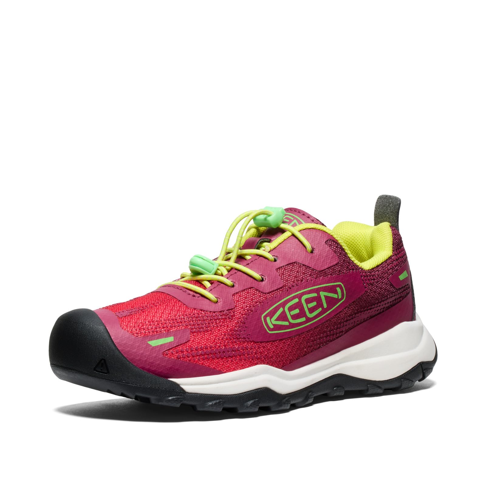 KEEN Wanduro Speed Breathable Comfortable Lightweight Easy On Sneakers, Beaujolais/Summer Green, 13 US Unisex Little Kid