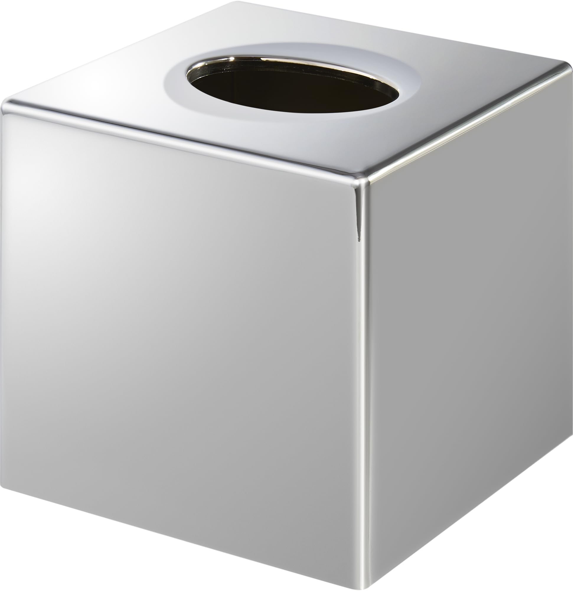 Devon Chrome Cube Tissue Box Cover