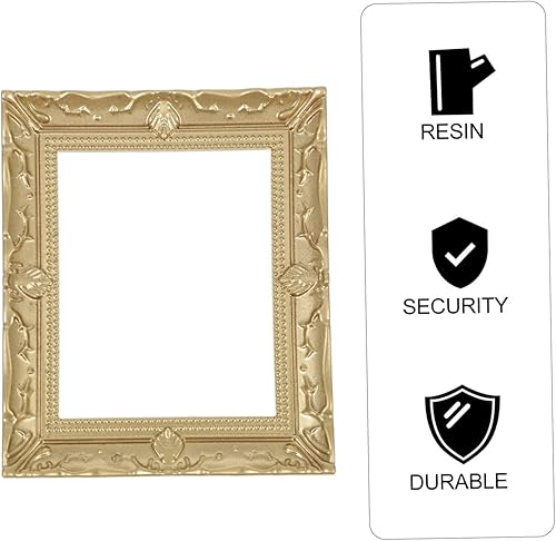 Miniatura 9 de DECHOUS Marco de fotos para casa de muñecas, mini muebles de escritorio, accesorios de mesa, marco de fotos en miniatura, marco de fotos rústico,