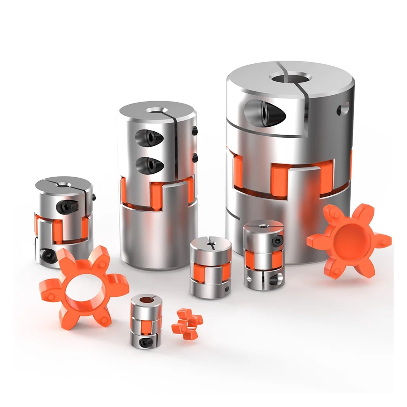 D55L78 Coupleur d'arbre flexible à 4 mâchoires 12-30 mm en aluminium
