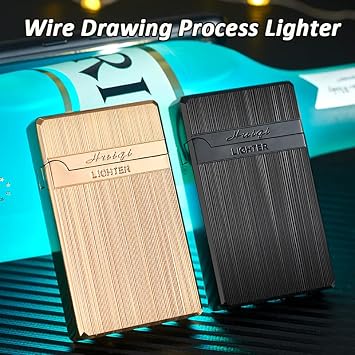 Torch Lighter, Jet Flame Cigar Lighter with Adjustable Flame Dial, Metal Drawing Lighter (Rose Gold)