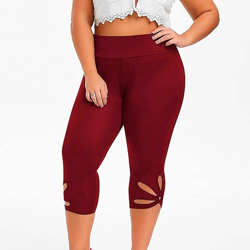 Miniatura 8 de Pantalones capri para mujer, estilo casual, de verano, elásticos, de cintura alta, pantalones de yoga, ajuste atlético, pantalones deportivos para