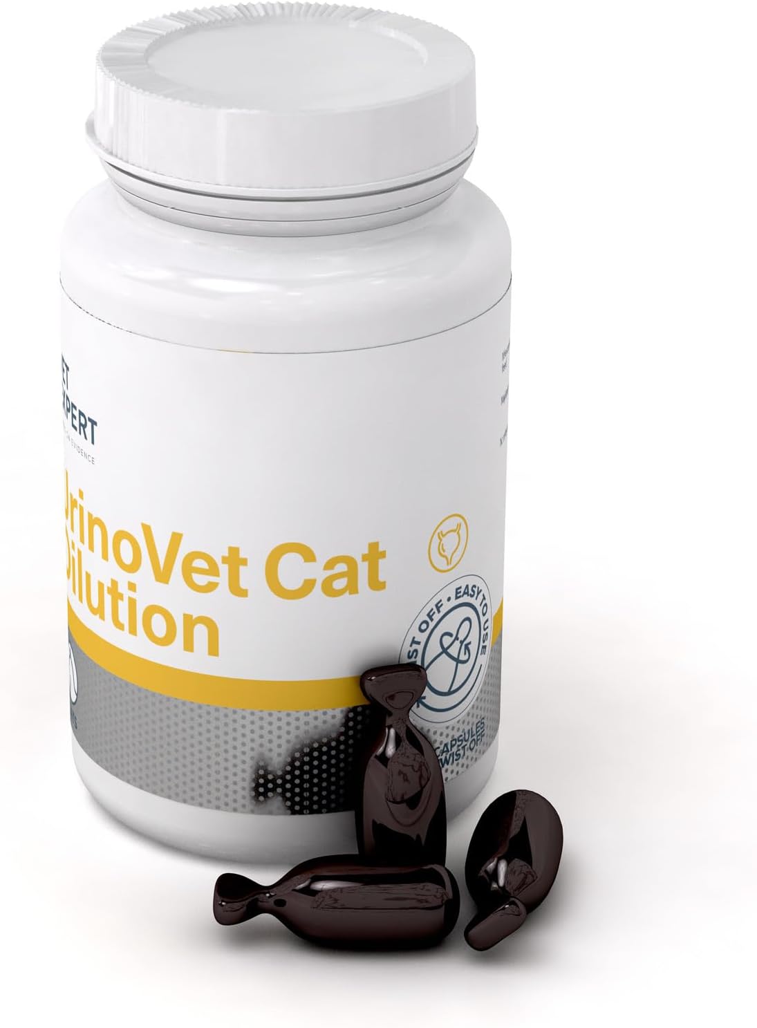 VETEXPERT Urinovet Dilution Cat, 45 капсул. Препарат для кошек, предназначенный для поддержания нормального функционирования мочевыделительной системы