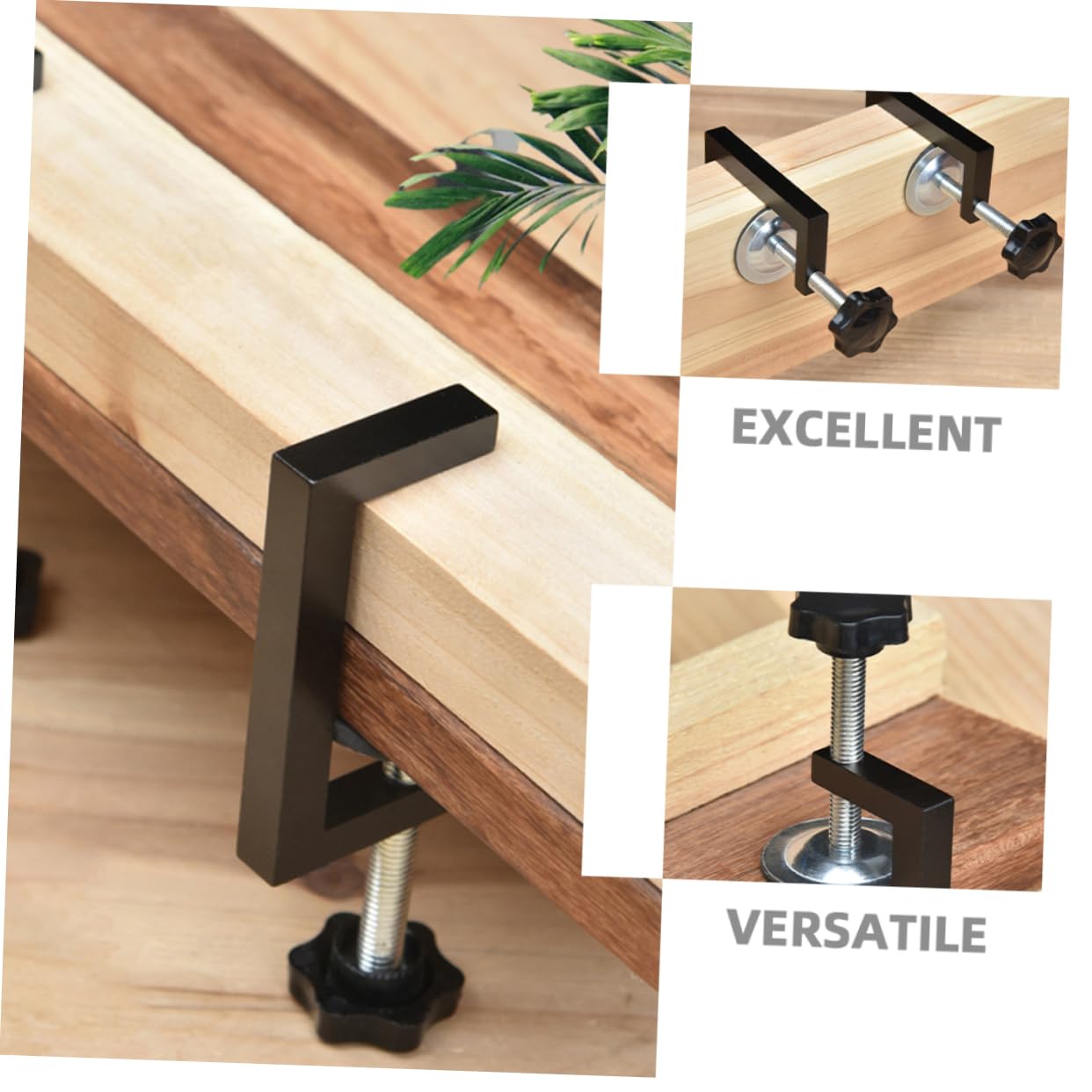 Levemolo Sectional Sofa Furniture Clips 4pcs g Clamps Wood Metal Adjustable Brackets for Outdoor Patio Wicker Chairs Stays Connectors