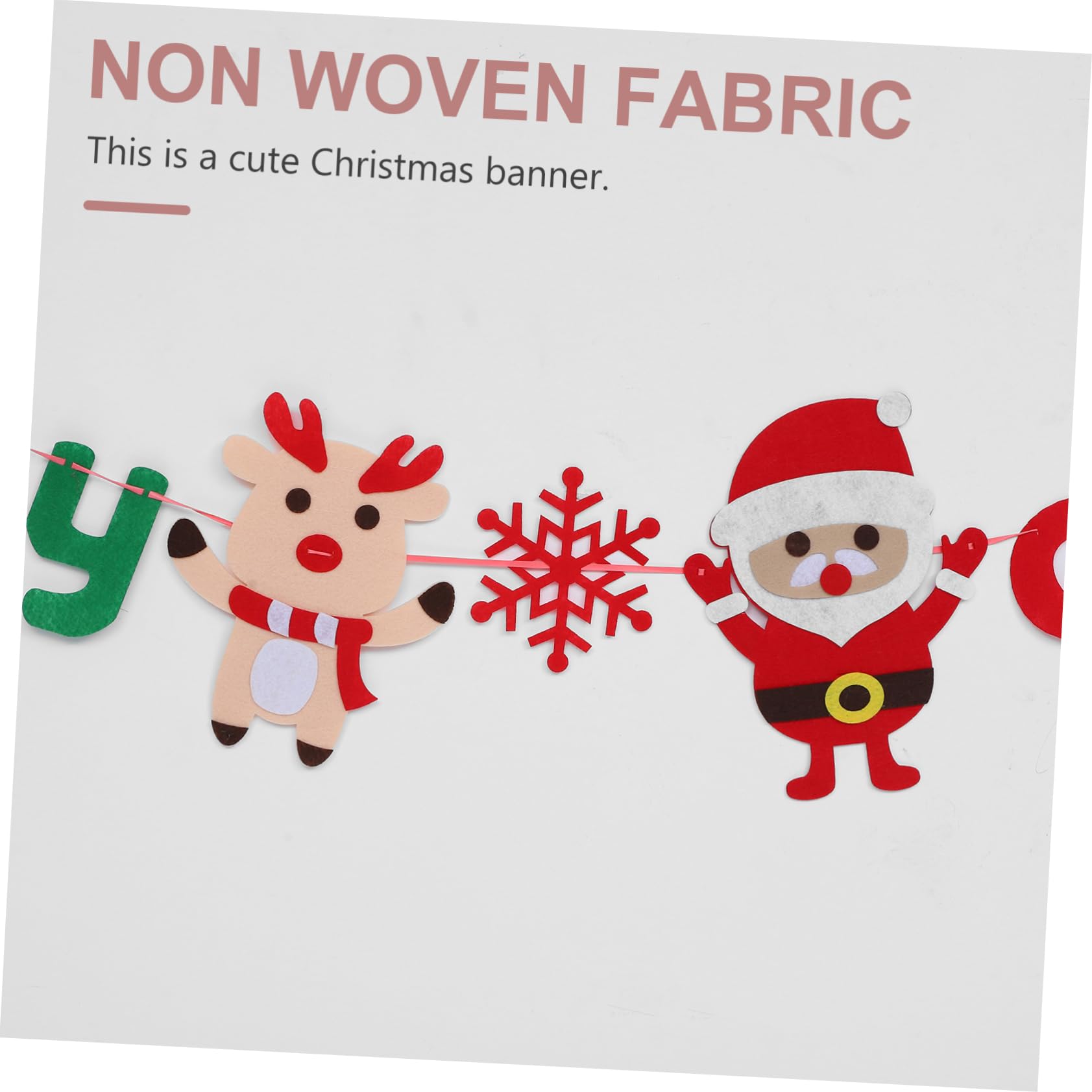 ibasenice 9pezzi Striscione Decorativo Di Natale Feltro Di Bandiere Con Lettere e Motivi Festivi Per Decorazioni Natalizie Casa Giardino e Feste Tema