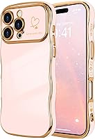 Vista 111 de LCHULLE Funda para iPhone Air para mujeres y niñas, lindo marco ondulado con forma rizada con patrón de corazón de amor, cubierta de protección