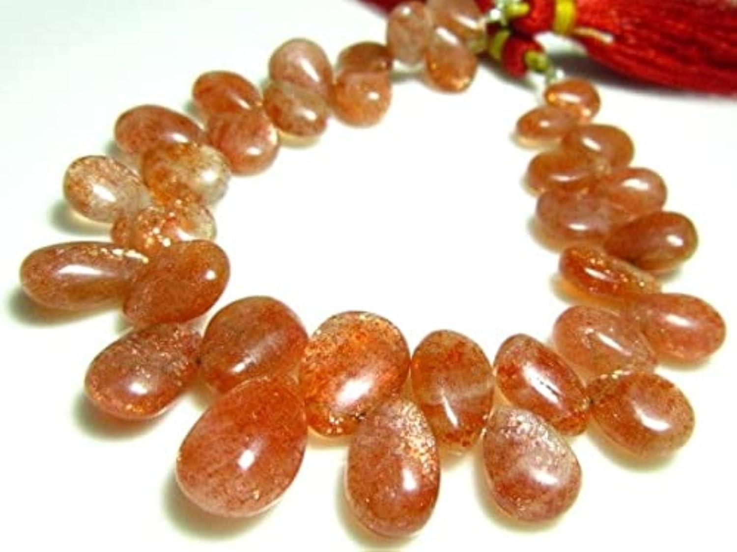 Pierre de soleil AA briolettes lisses LKBEADS pour éviter les éclats