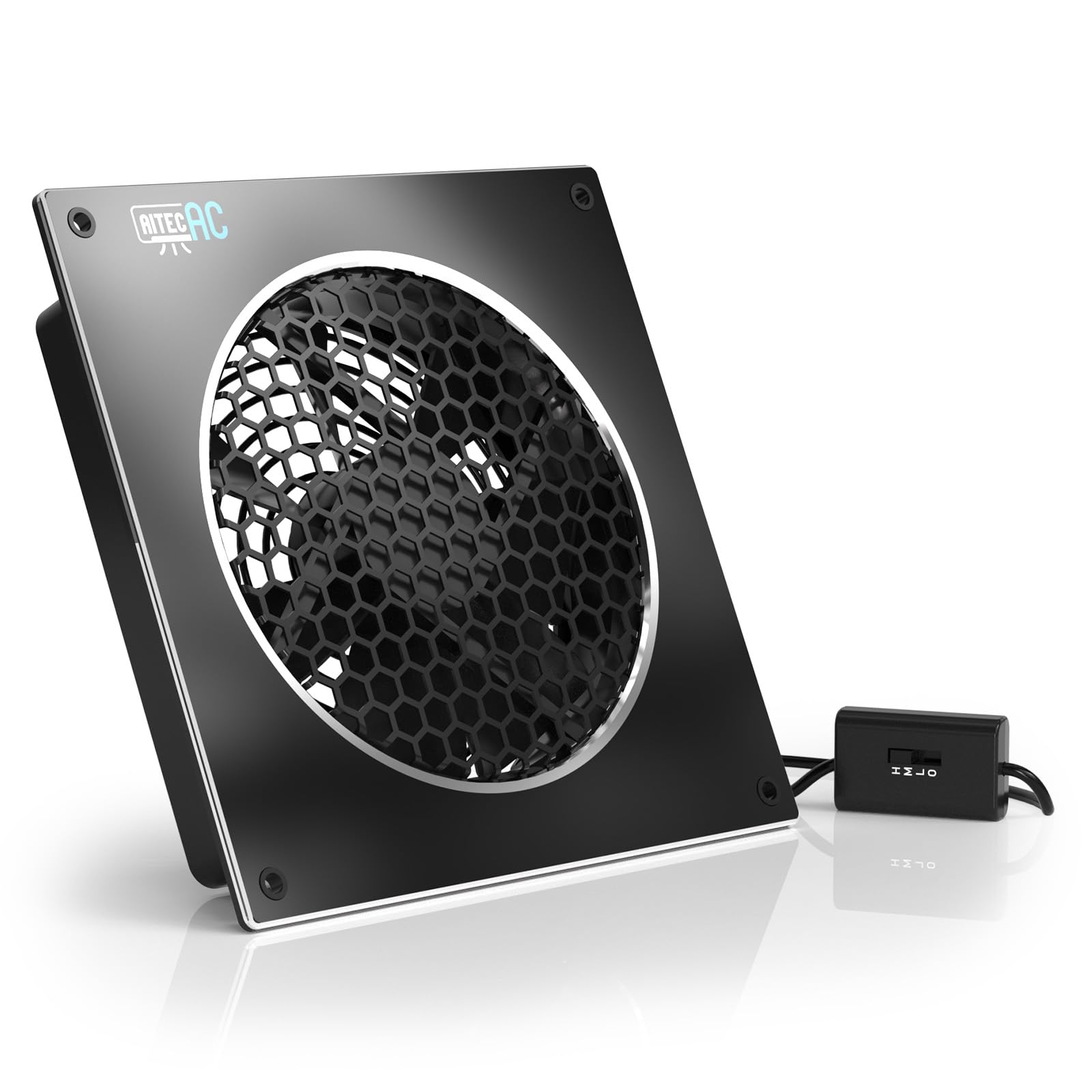 AITECAC 6 Inch Media Cabinet Exhaust Fan with Controller, Quiet Cooling Fan System, Suit for Media Console, Entertainment Center, Router Cabinet