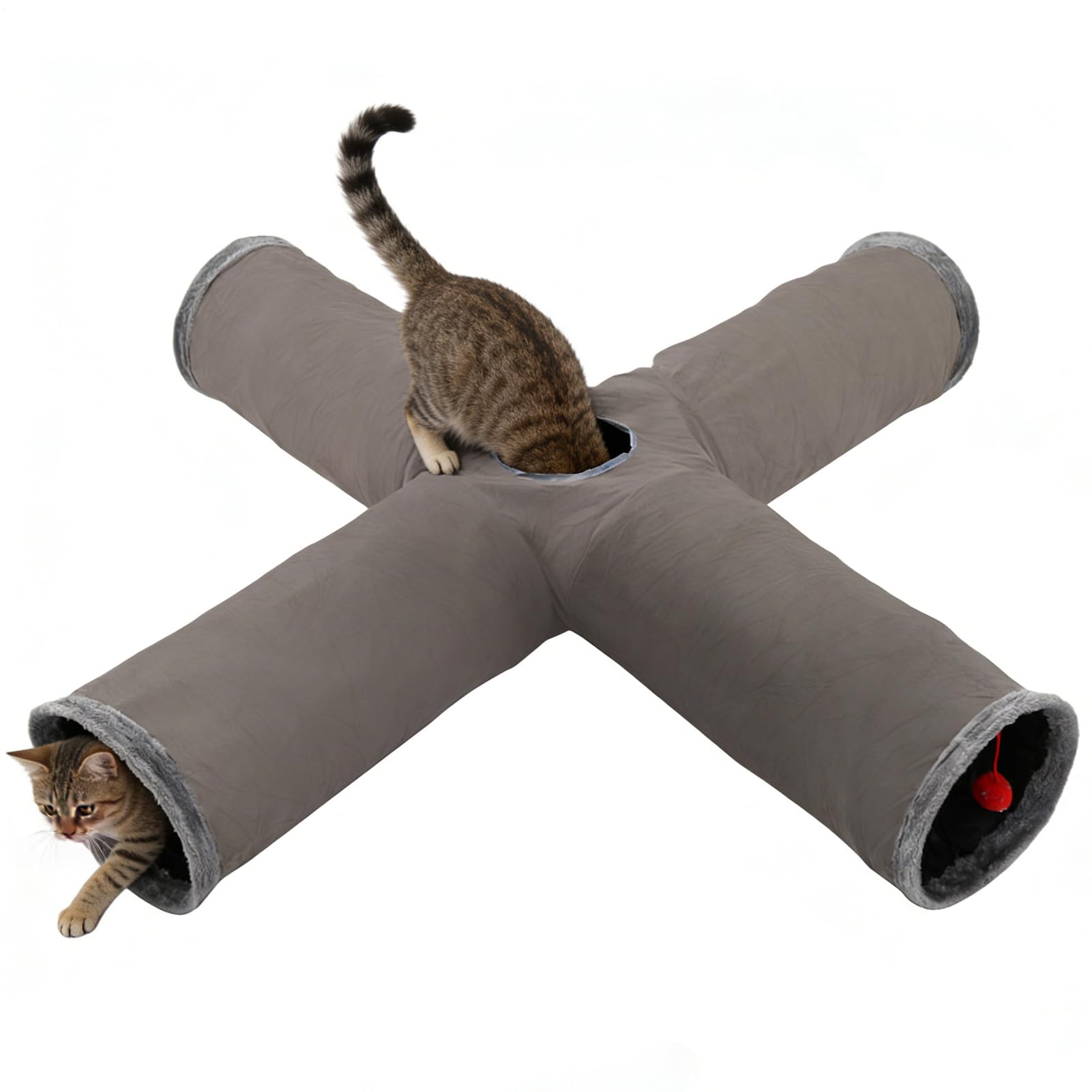 Tunnel Per Gatti Recinto Labirinto Interattivo Pieghevole | Tubo di Morbido per Gatti Per Cuccioli E Animali Domestici Per Festeggiamenti Di Halloween Natale E
