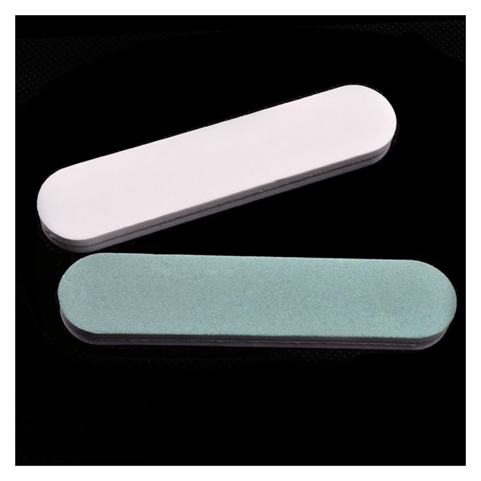 Dubbelsidig nagelfil, nagelbuffert sandblock 100 szt. bloków ściernych do zdobienia paznokci, do manicure i pedicure, białe i jasnoniebieskie, 9 x 2 x 0,7 cm