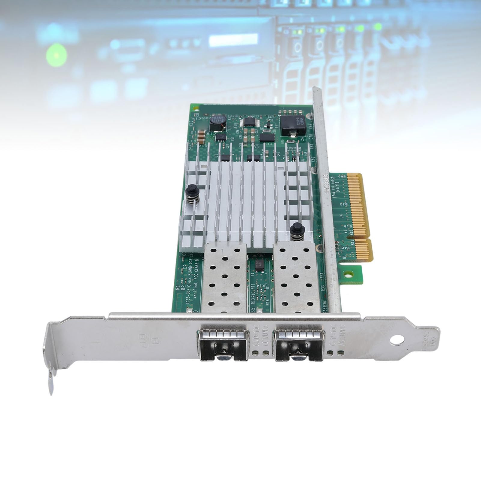 Bewinner Scheda di Rete Server SFP+ a Doppia Porta 10G Ad Alte Prestazioni Compatibilità PCIe X 8, Sistemi Operativi per Server 2003, per Vista