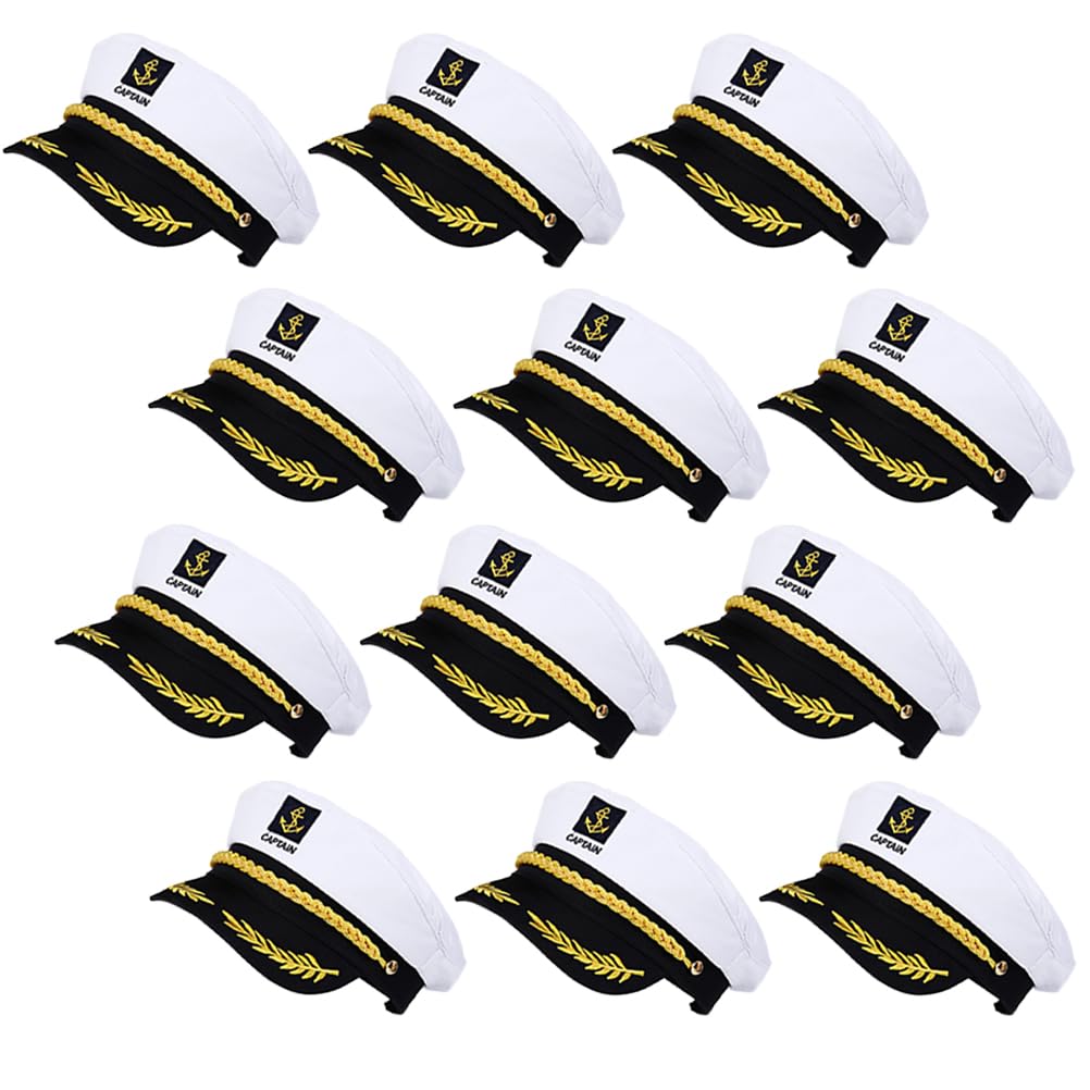 Chapeaux de capitaine blanc en coton et plastique BESPORTBLE, lot de 20 pièces pour cosplay - 2