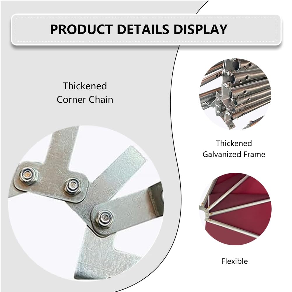 Retractable Awning, with Galvanized Frame