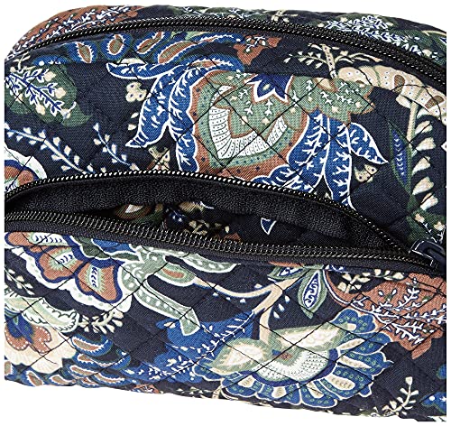 Vera Bradley Women's Medium Cosmetic Makeup Organizer Bag, Java Navy Camo-Recycled Cotton, One Size #TOP3