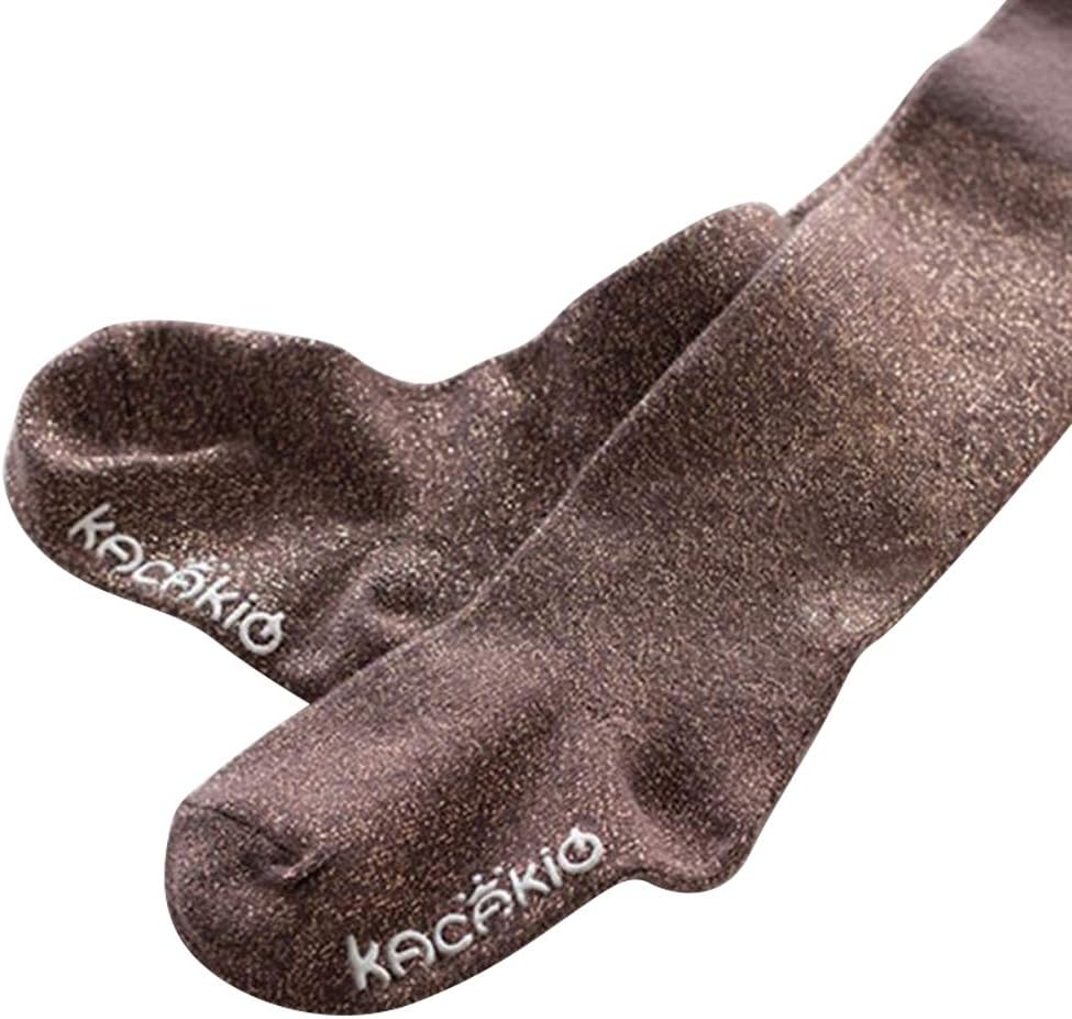 Whyme Baby Toddler Kids Girls Brown Cotton Sparkly Glitter Legging Stocking Pant Pantyhose Tights for 5-7T