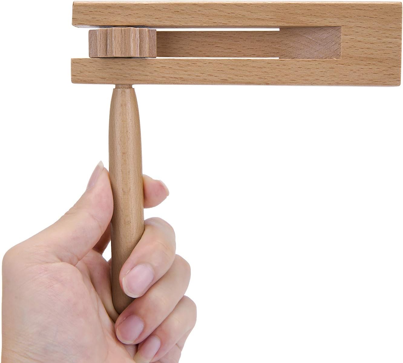 2 Pack Wooden Ratchet Noise Makers, Traditional Mexican Matraca for Graduation, Football Games, Parties and Sporting Events