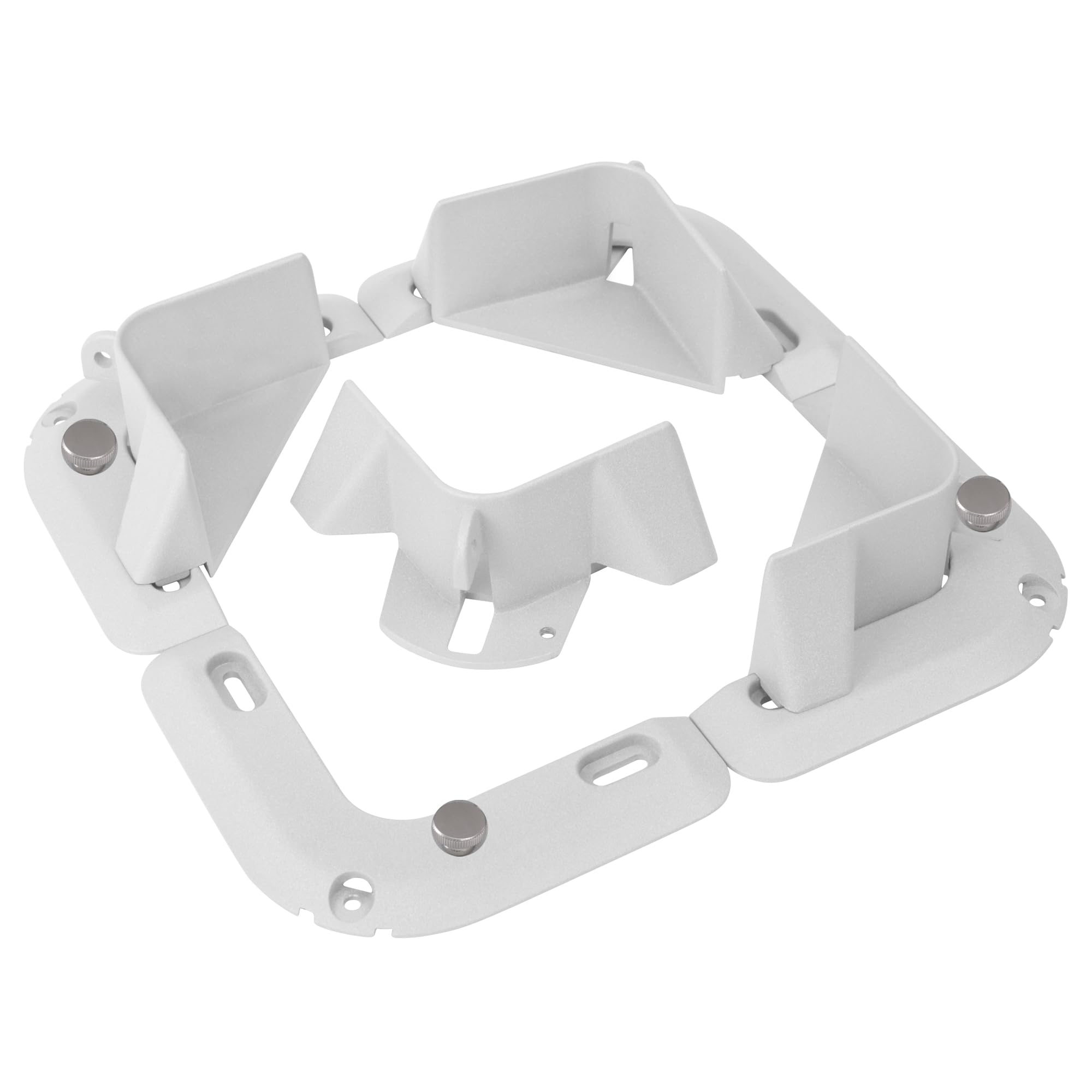 Boat Cooler Mounting Kits Universal Cooler Tie Down,Fits Most Brands,Removable Cooler Mounting kit,Include 4 Corner Pieces, 2 Quick-Connect Stretch Straps (Silver 4 Pack)