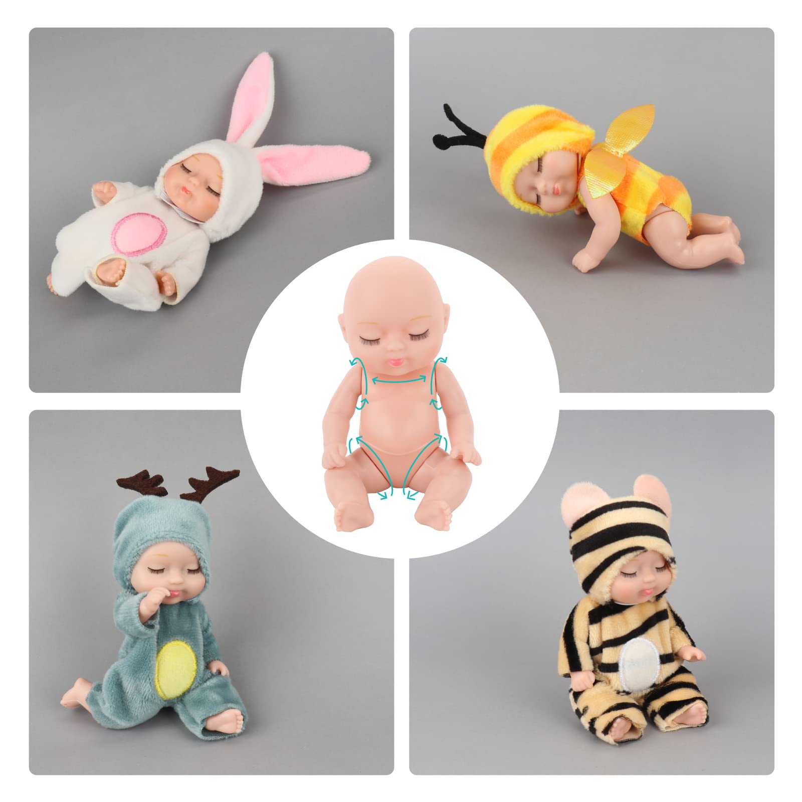 Muñecas Reborn, Bebés de Silicona, Muñeca BEB, Realista Muñecas Reborn Bebé Silicona Suave De La Vida Real Muñecas Bebé, Suave al Tacto, Cuerpo Flexible, para Niños y Niñas