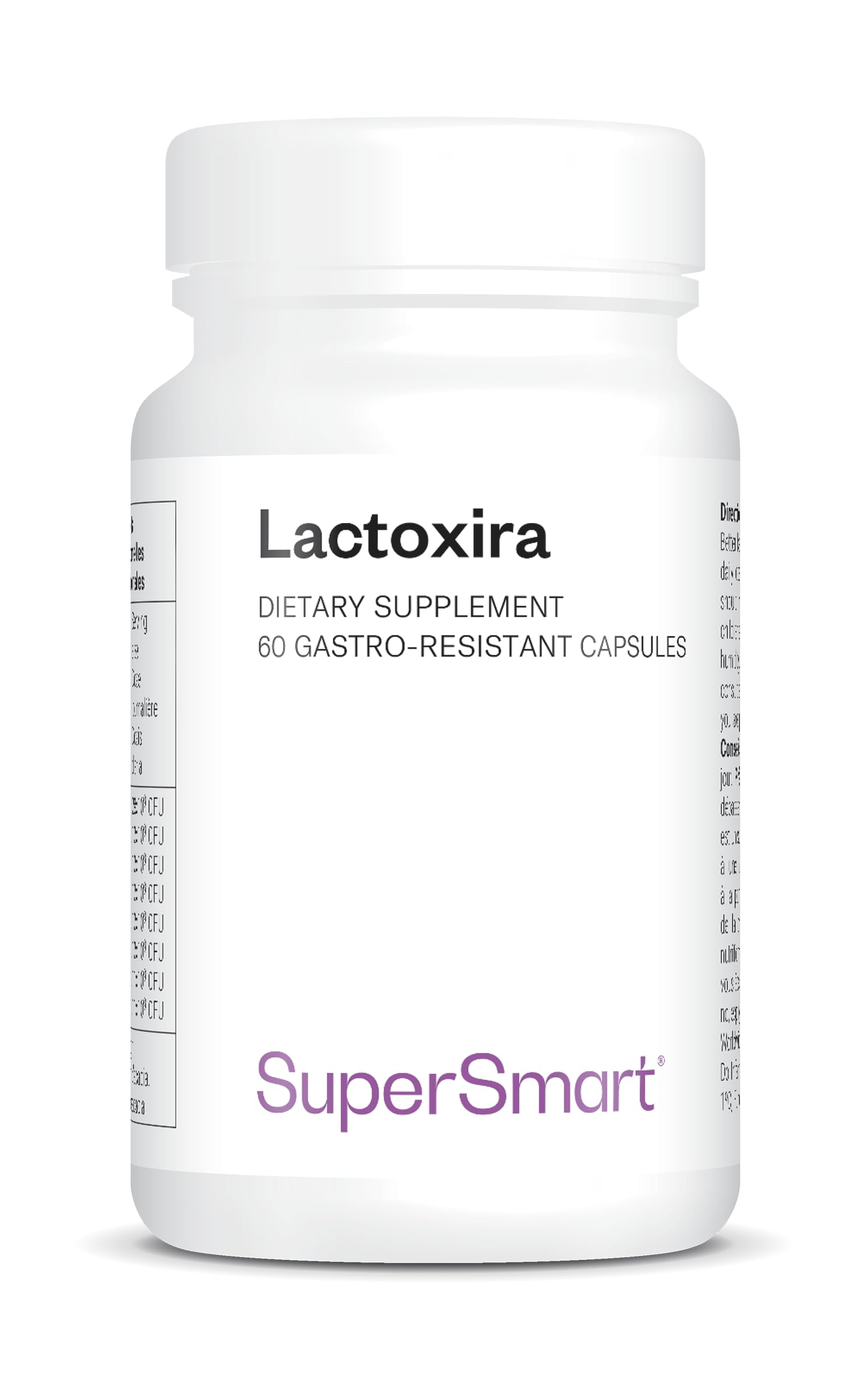 Lactoxira - Rinforza il Sistema Immunitario - Migliora l'Umore -SuperSmart | Integratore Alimentare Con 8 Fermenti Lattici Vivi Probiotici (Lactobacillus & Bifidobacterium) - No OGM - 60 Capsule DR