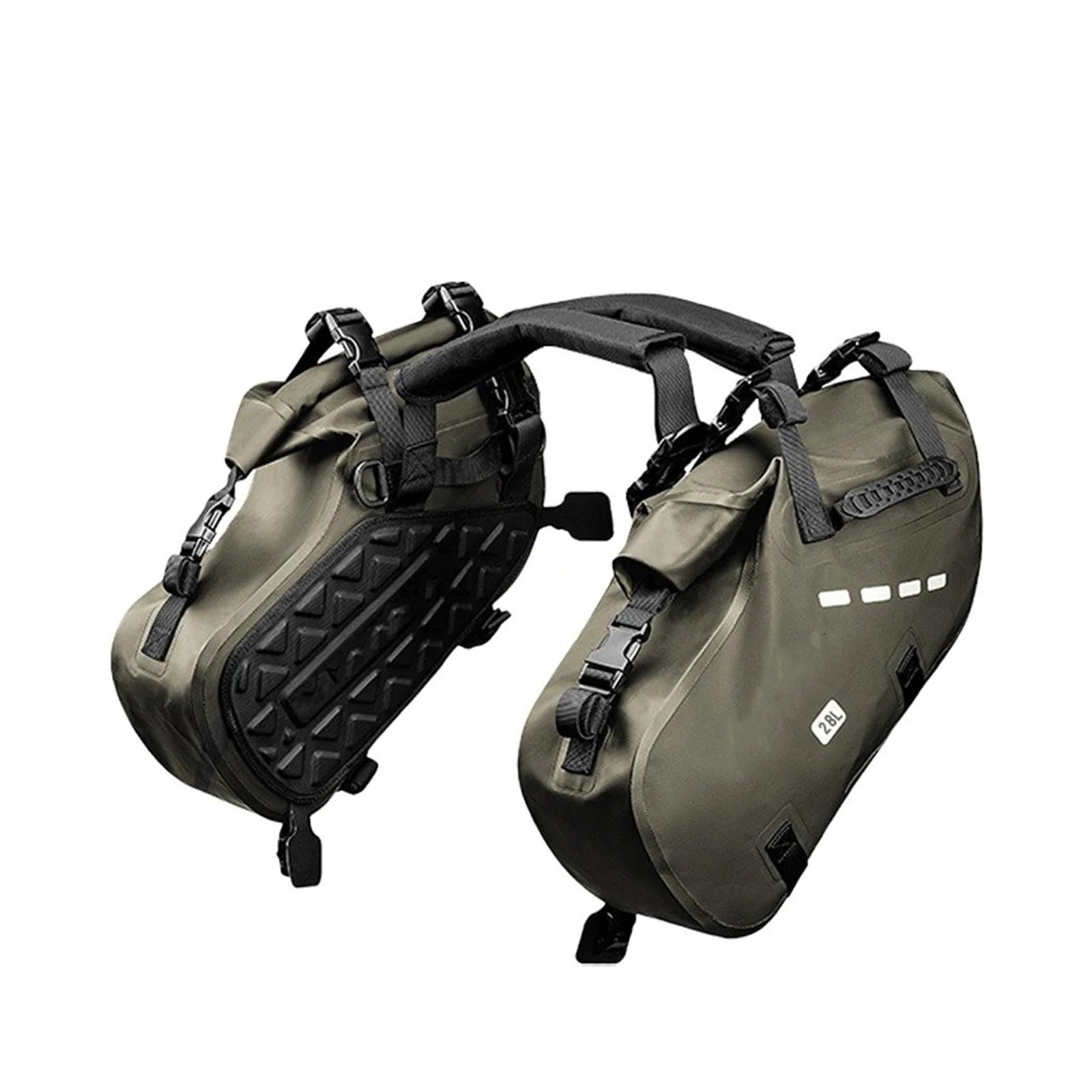 Bolsas de asiento para motocicleta impermeables y alforjas universales de 18L a 48L 8