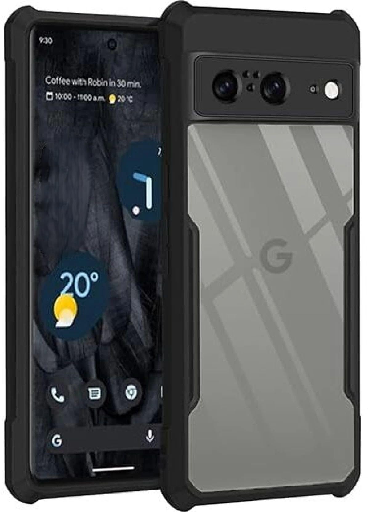 MOBILOVE Crystal Clear Back Cover Case for Google Pixel 8 | 360 Degree Protection | Shockproof and Protective Design | Hybrid Soft PC Anti Clear Gel TPU Bumper Case (Black) (B0CMXZGPZK) Amazon Price History, Amazon Price Tracker