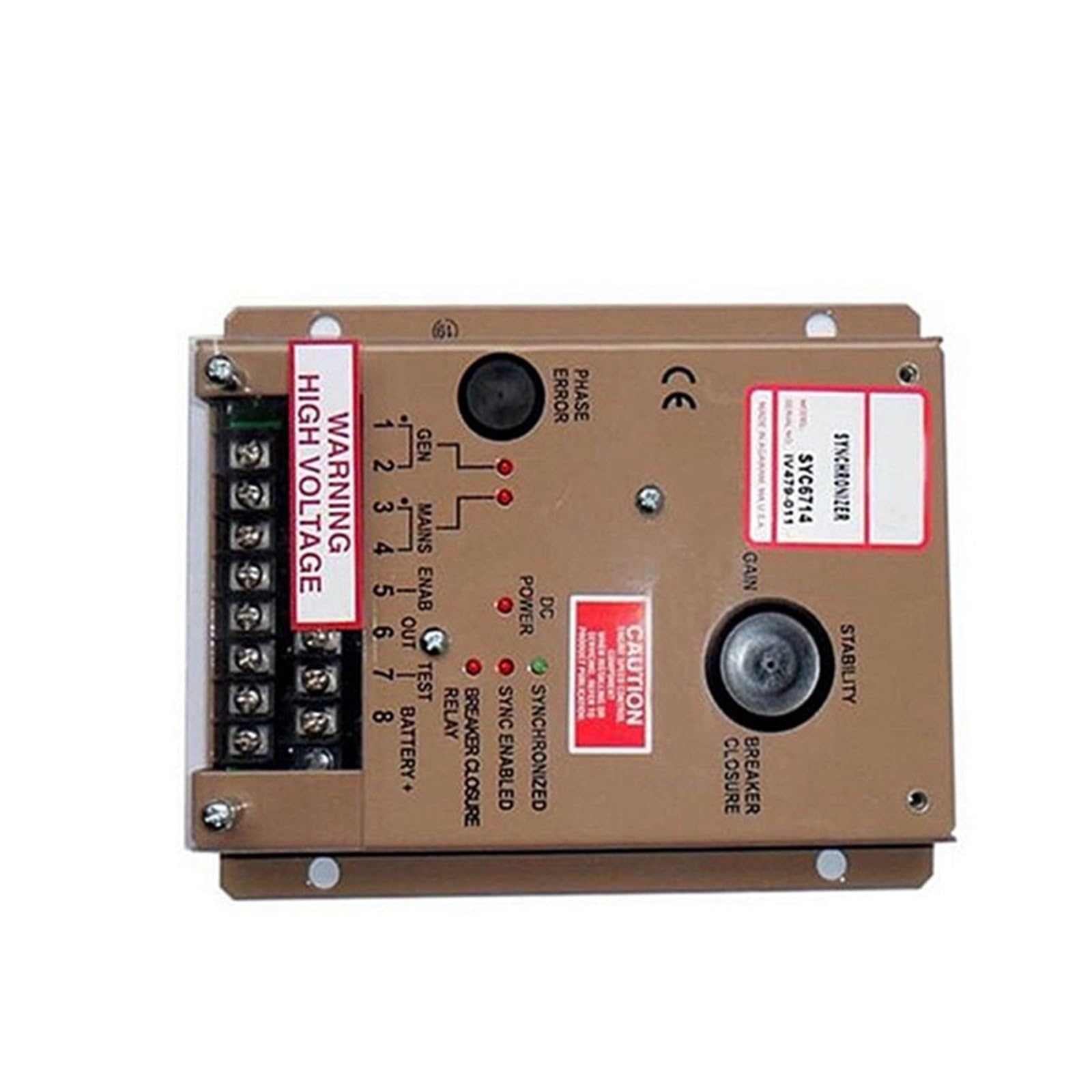 Generator Speed Control Módulo Controlador electrónico del regulador de Velocidad de la Unidad de Control del sincronizador SYC6714