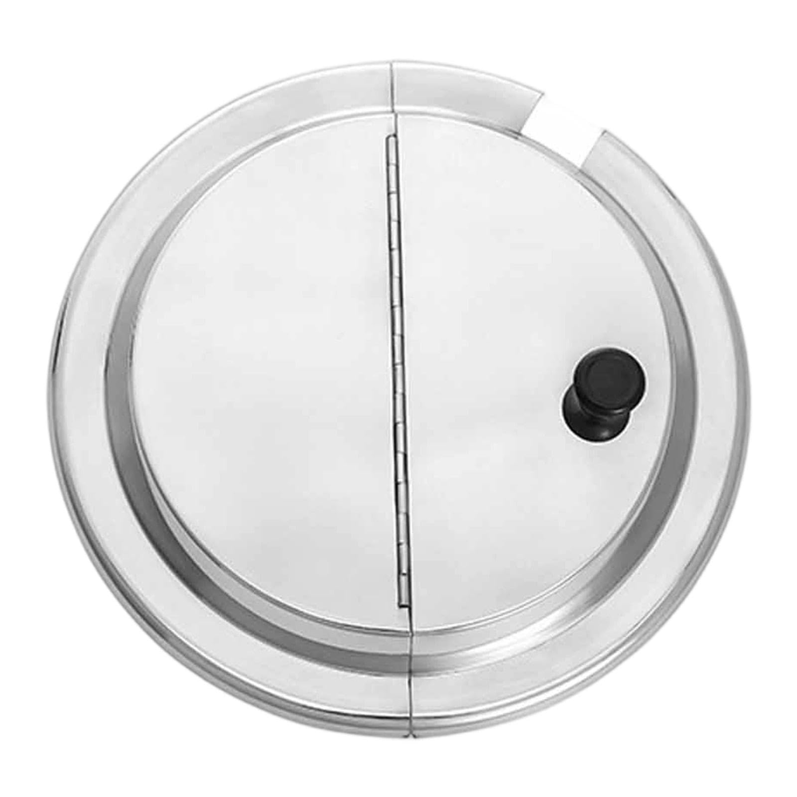Tapa Universal de Acero Inoxidable para Wok, Sartén, con Asa de Pomo Y, Freír Y Usar en Camping, Diámetro 30cm