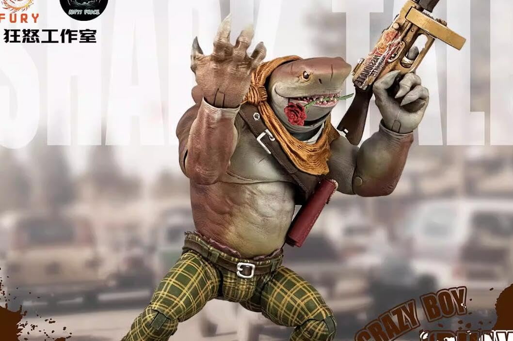 Amazon | [AC]Fury Toys 深淵パワー シリーズ サメ人 8インチ