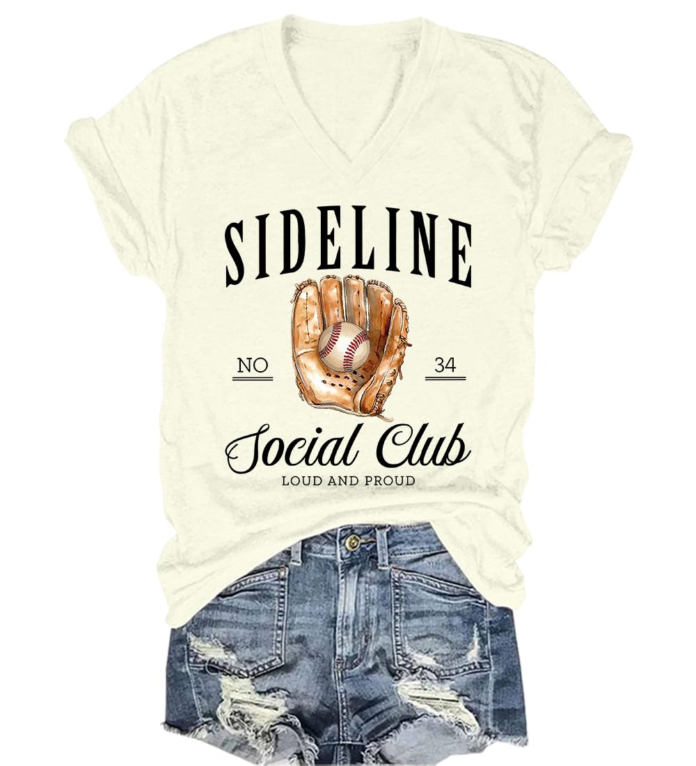 Sideline Social Club Shirt Sideline Baseball Social Club V-Neck T-Shirt