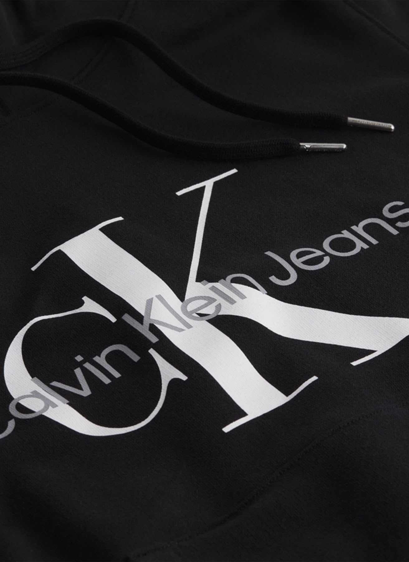 Calvin Klein CORE MONOLOGO HOODIE J30J320934, Sudaderas con Capucha Hombre, Negro (Ck Black), XL