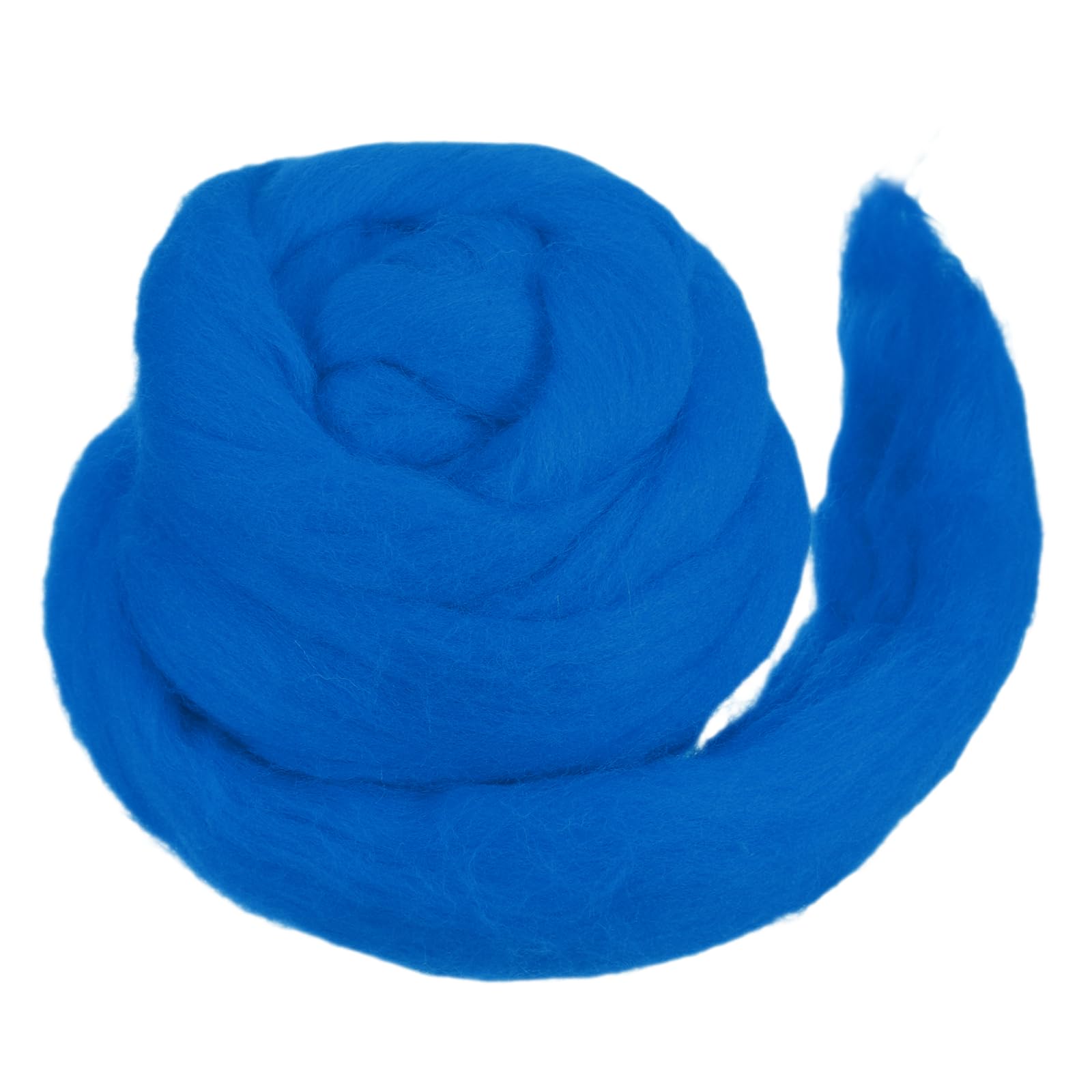 sourcing map Wool Roving Yarn Soft Felting Wool 50g/1.76oz Pure Chunky Roving Yarn for Needle Felting Knitting Blanket Spinning Weaving Art DIY Craft Sea Blue