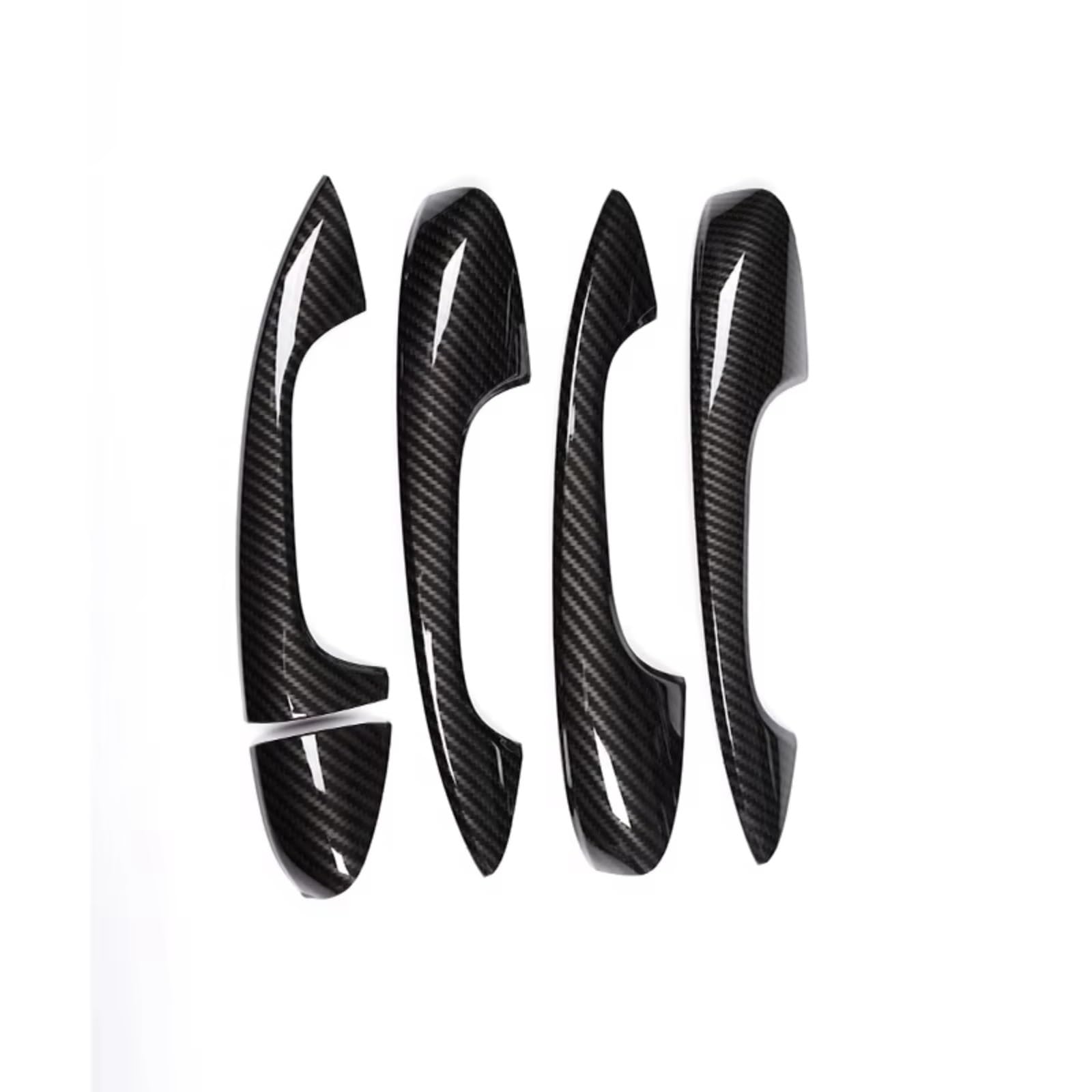 Zcxfdthf Carbon Fiber Door Handle Covers Part Compatible With Benz For W247 2020-2024 For W205 2015-2021 Car Exterior Door Handle Cover Trim Set Accessories(Carbon Fiber)