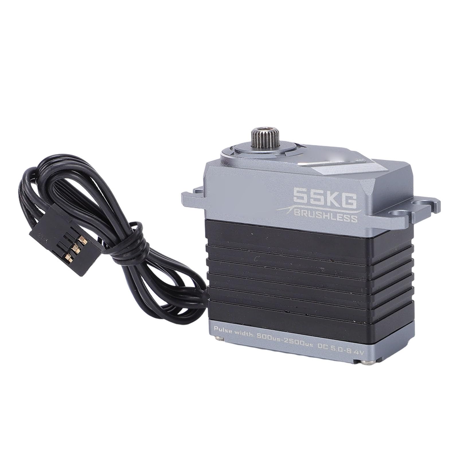 RiToEasysports 55 Kg Bürstenloser Servo, Vollmetallkonstruktion mit Stahlzahnrädern, Hohes Drehmoment für RC-Modellautos und Crawler